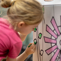 Cardboard Colour-In Playhouse - Farmhouse