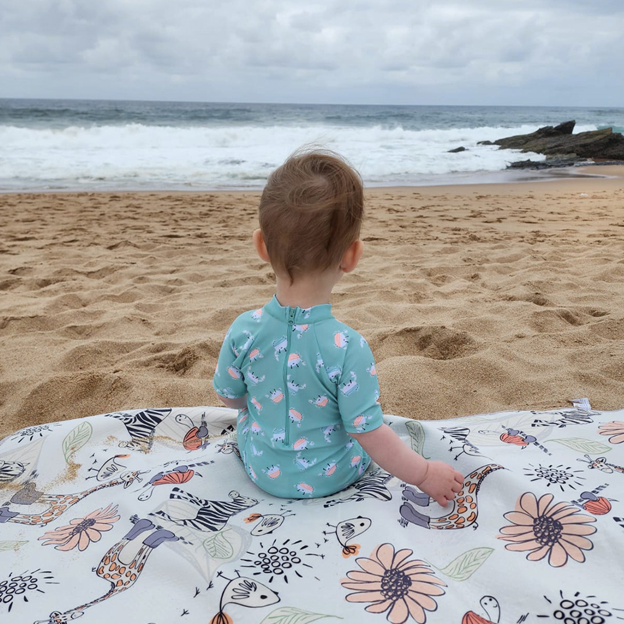 Washable Splat Mat for Under Baby's High Chair Little Weasel Little