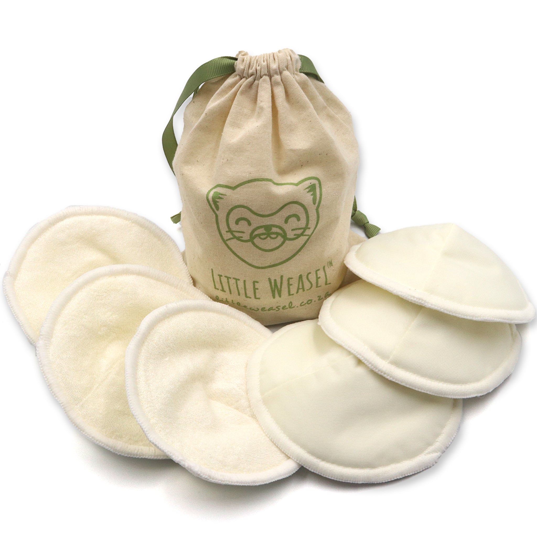 Washable Breast Pads - 3 Pairs, 1 Bag
