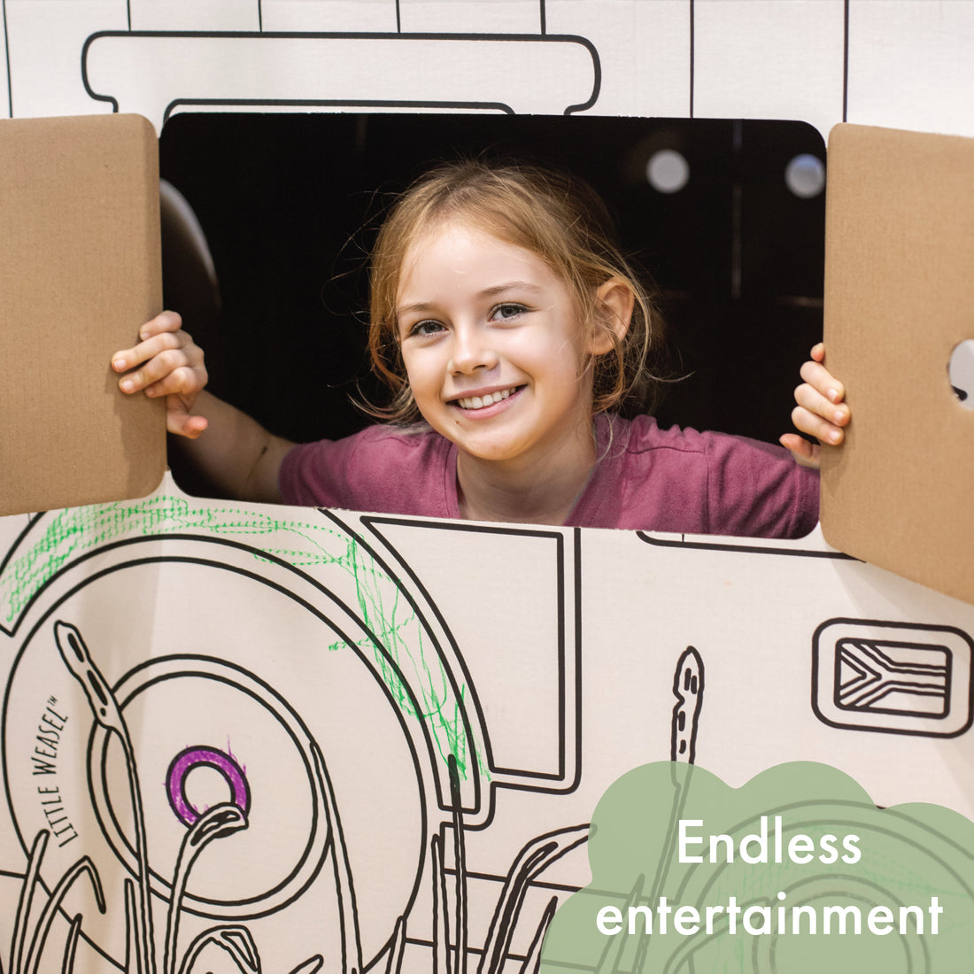Cardboard Colour-In Playhouses