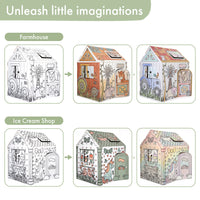 Cardboard Colour-In Playhouses