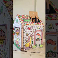Cardboard Colour-In Playhouses