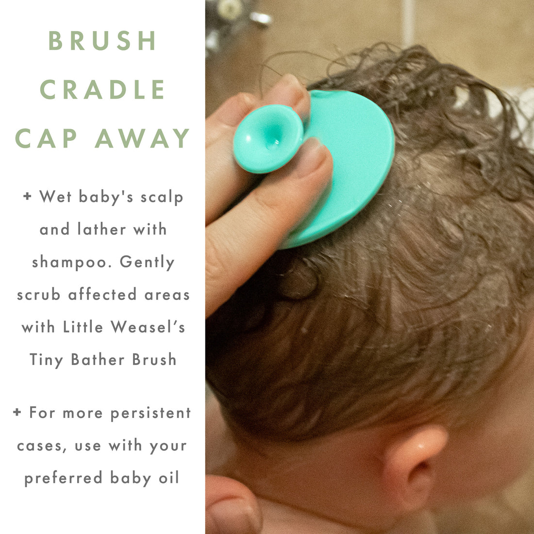 Baby Bath and Cradle Cap Brush Little Weasel – Little Weasel ZA