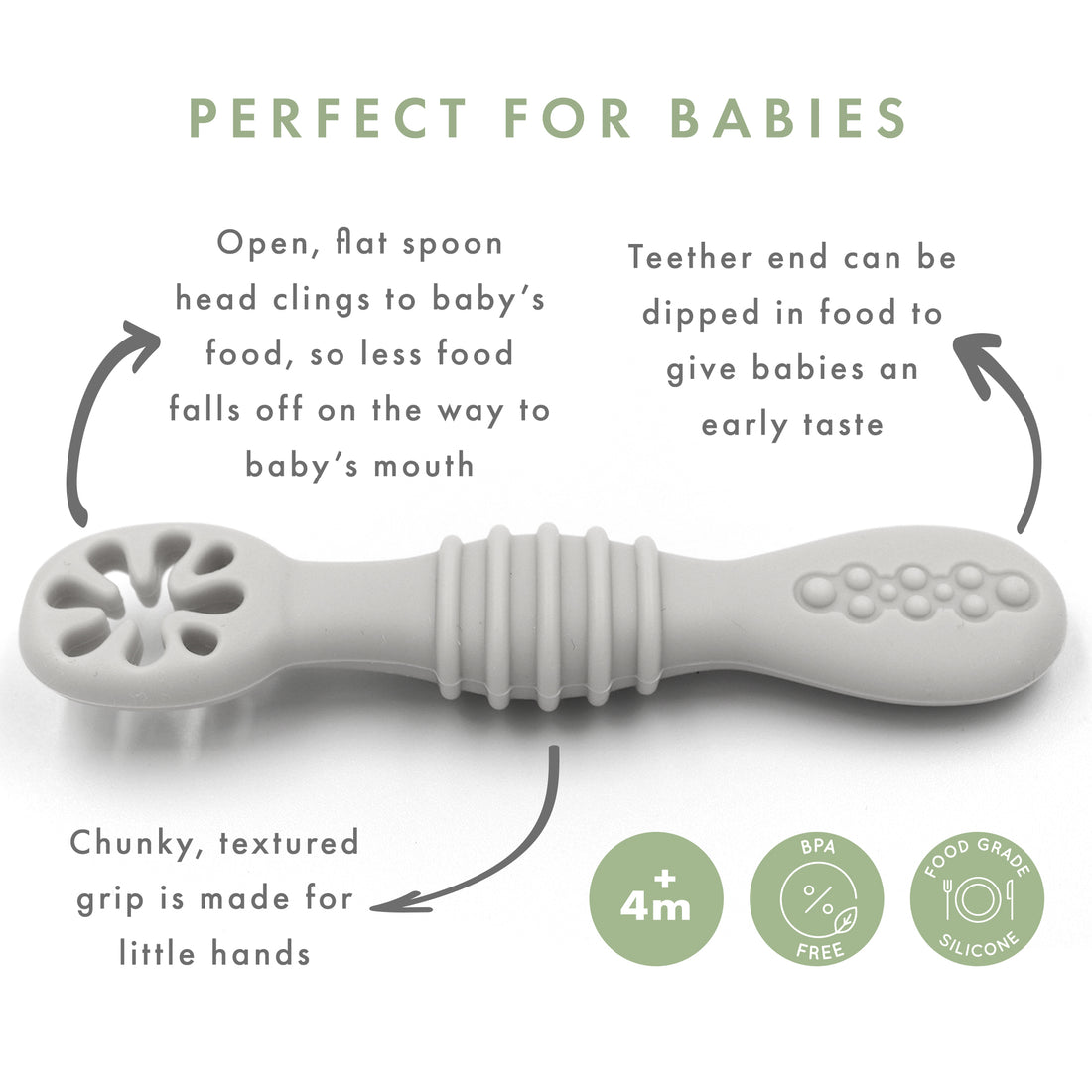 Little Weasel – Stage 1 Baby Training Spoons for Self-Feeding